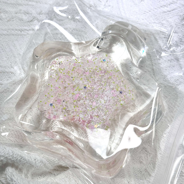 Liquid Sand Star Bottle Squishy: Handcrafted Stress Relief