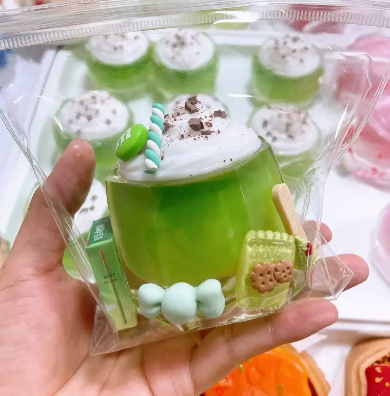 Handmade Silicone Food Squishy - Fruit Jars & Boba Tea Collection
