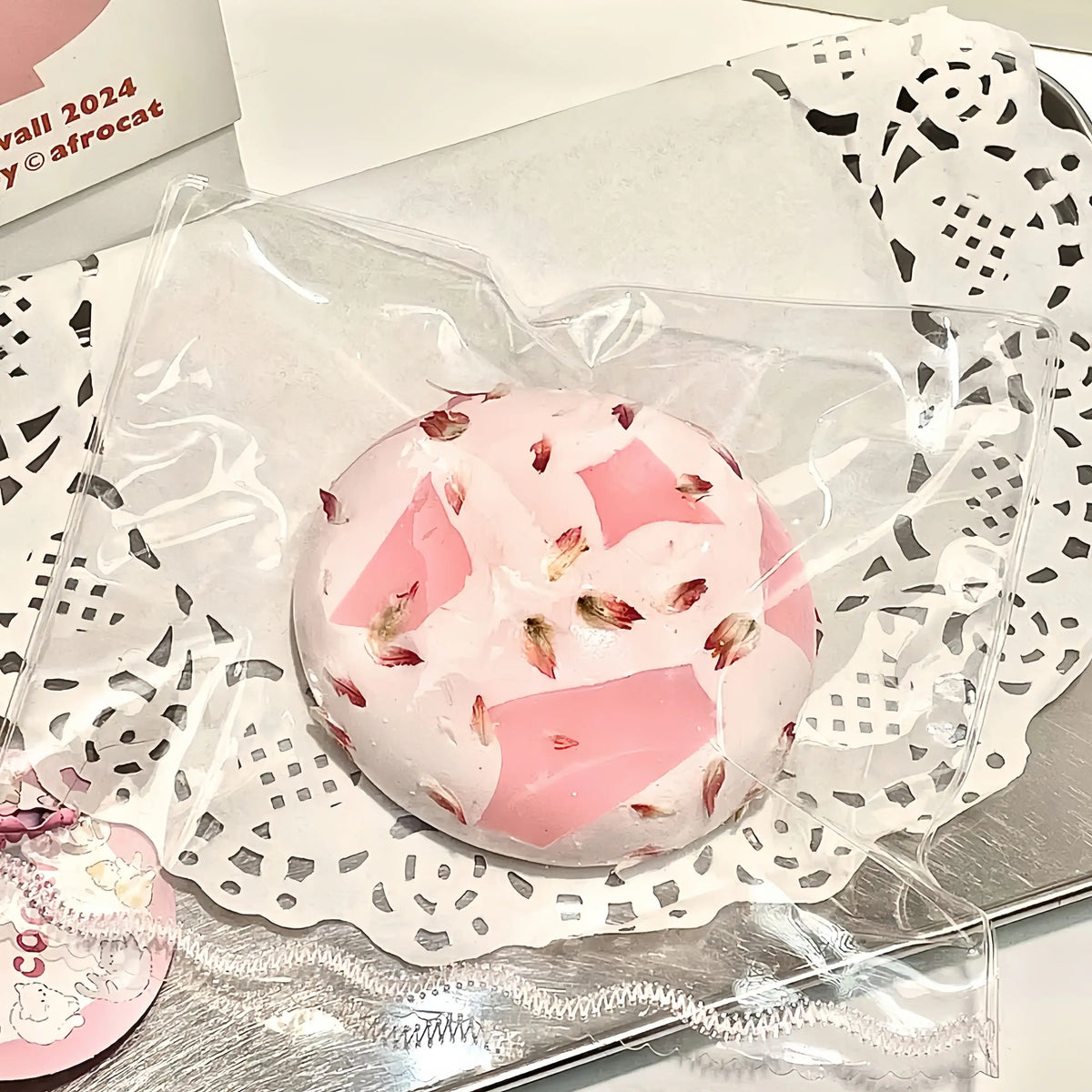 Floral Peach Berry Biscuit & Daifuku Silicone Squishy Toy