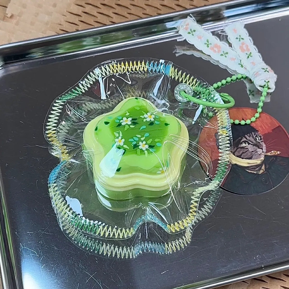 Sleepy Bean & Alien Charm Set – Handcrafted Mini Squishy