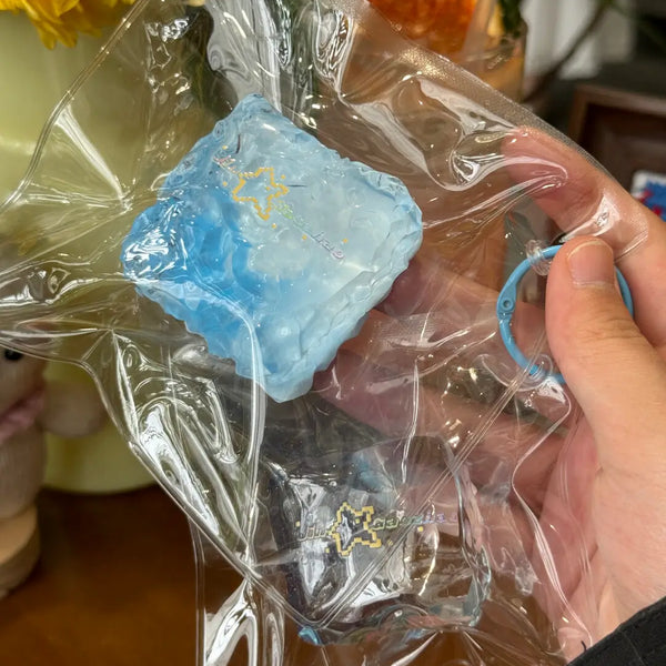 Flowing Sand Mega Pudding – Handmade Transparent Jelly Squishy Toy