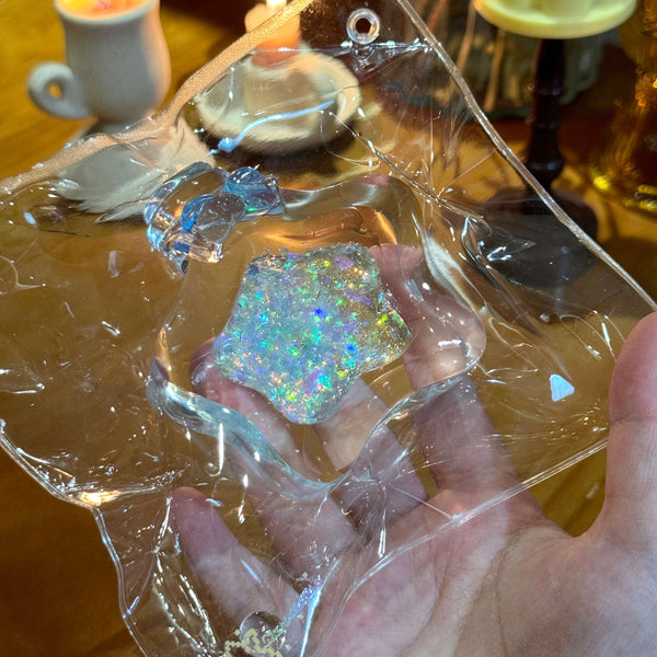 Liquid Sand Star Bottle Squishy: Handcrafted Stress Relief