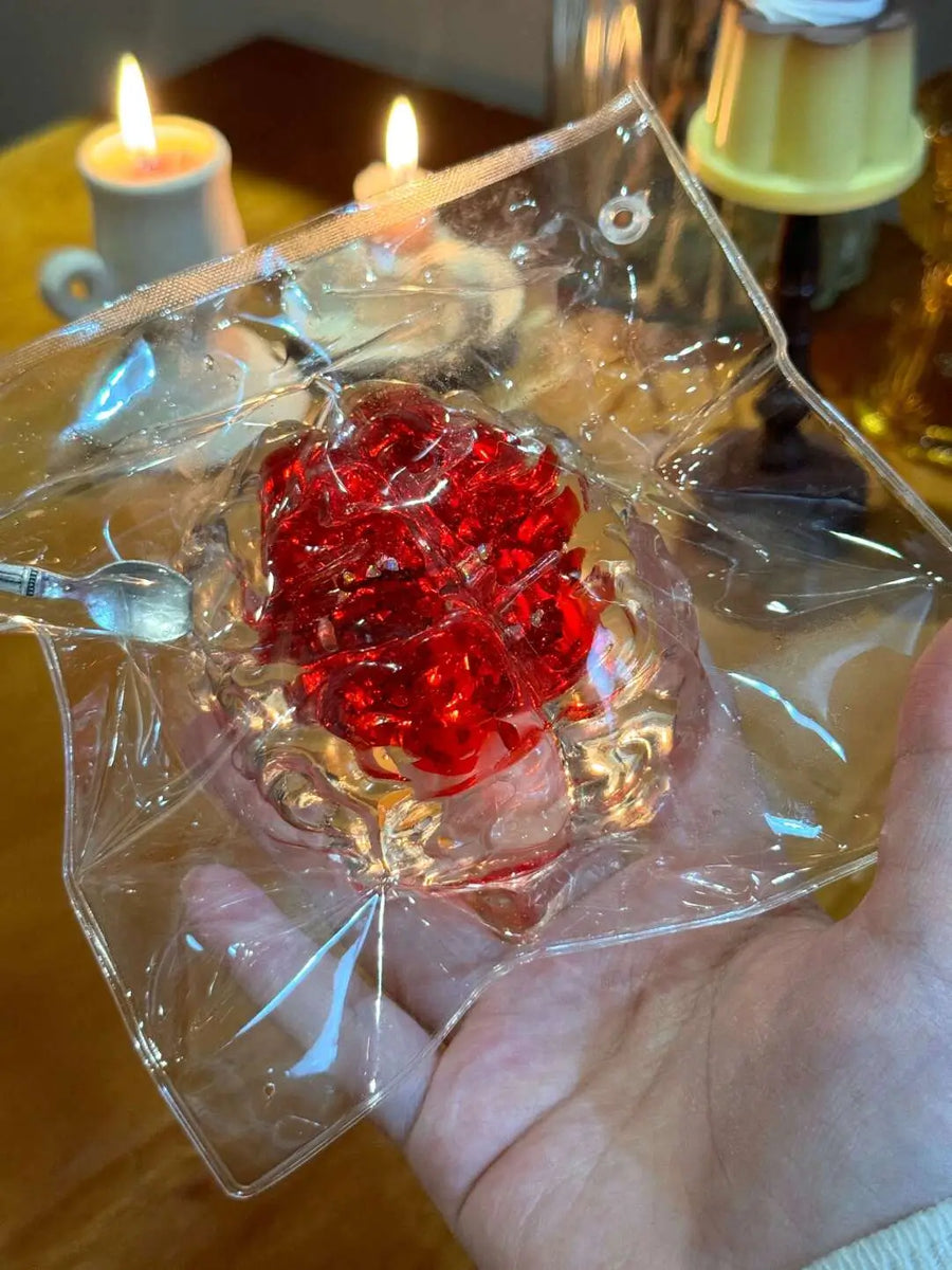 Lovebrain Flowing Jelly Squishy – Handle with Care!