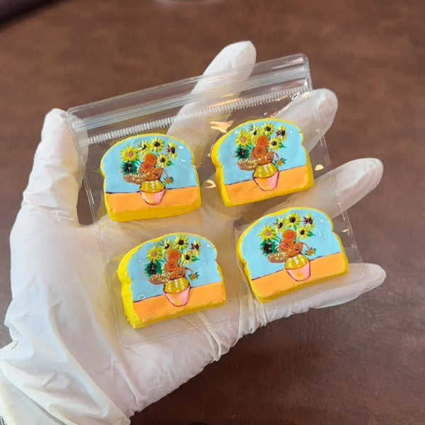 Van Gogh Mini Toast Charms – Handcrafted Clay-Style
