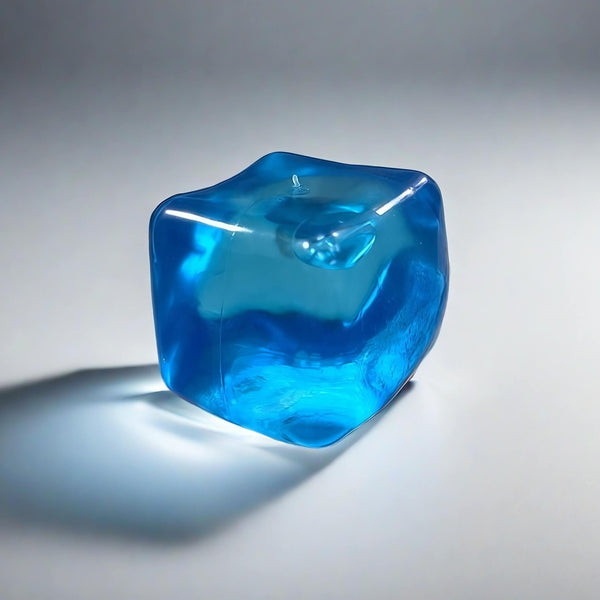 Blue Transparent Crystal Ice Cube Handcrafted Silicone Stress Relief Squishy Toy - lovesquishy