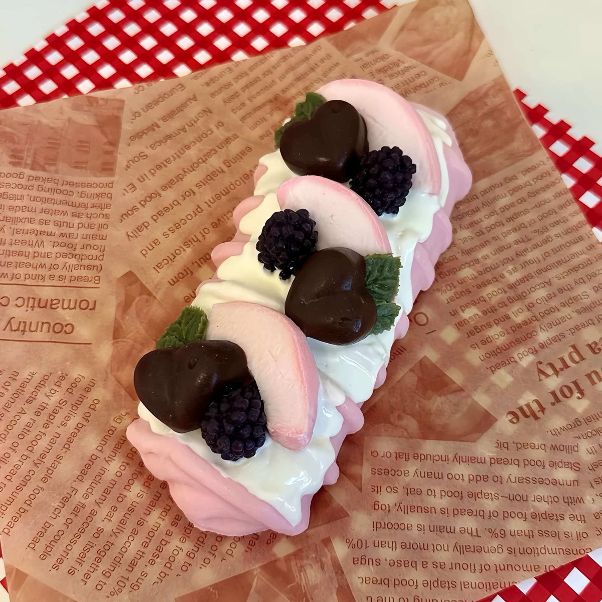 Caterpillar Bread Squishy: Cheese Peach Dessert Toy - lovesquishy