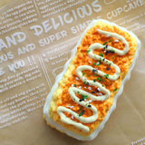 Charcoal Grilled Cheese Bread Squishy: Smoky Dessert Toy - lovesquishy