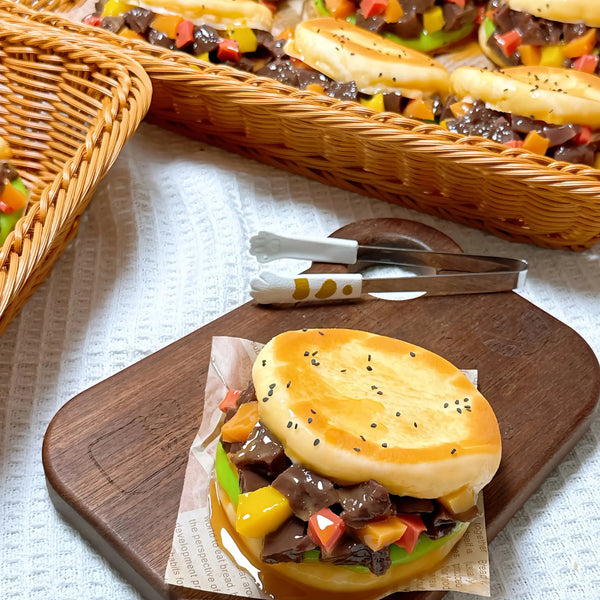 Chinese - Style Burger Squishy: Handcrafted Asian Comfort Toy - lovesquishy