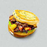 Chinese - style Burger Stress Relief Silicone Squishy Toy - lovesquishy