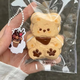 Chocolate Caramel Bear Cookie Squishy: Slow - Rising Sweet Treat - lovesquishy