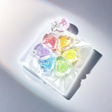 Holographic Silicone Crystal Heart Handcrafted Silicone Stress Relief Squishy Toy - lovesquishy