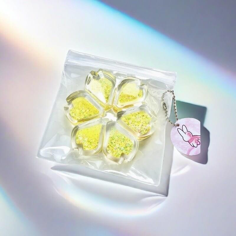 Holographic Silicone Crystal Heart Handcrafted Silicone Stress Relief Squishy Toy - lovesquishy