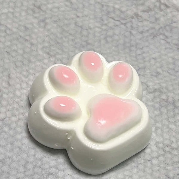 Large Pink Cat Paw Squishy: Handcrafted Silicone Stress Relief - lovesquishy