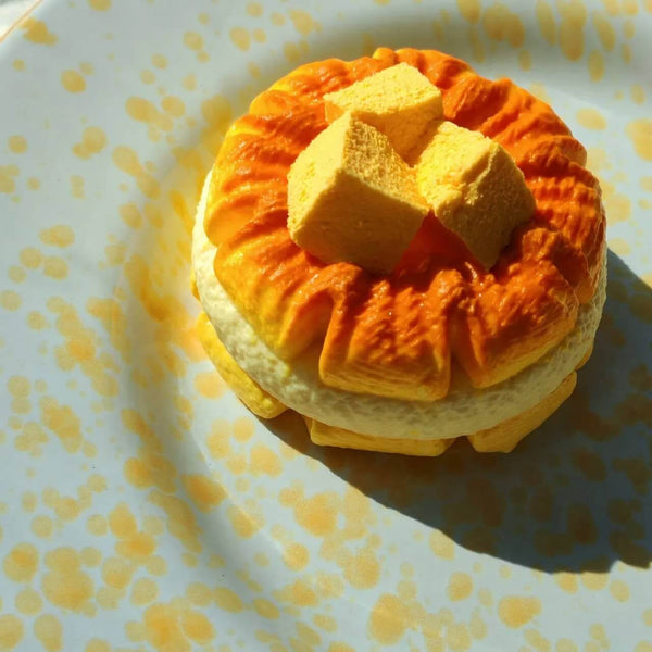 Mango Pineapple Bun Squishy: Tropical Dessert Toy - lovesquishy