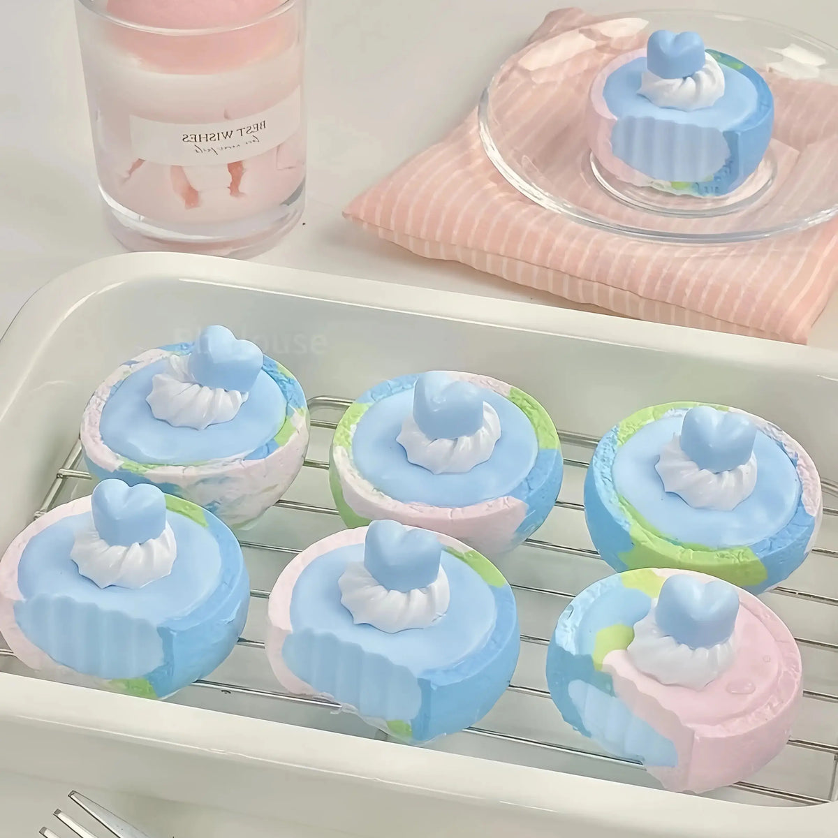 Monet's Garden Scone Squishy: Artistic Dessert Relief - lovesquishy