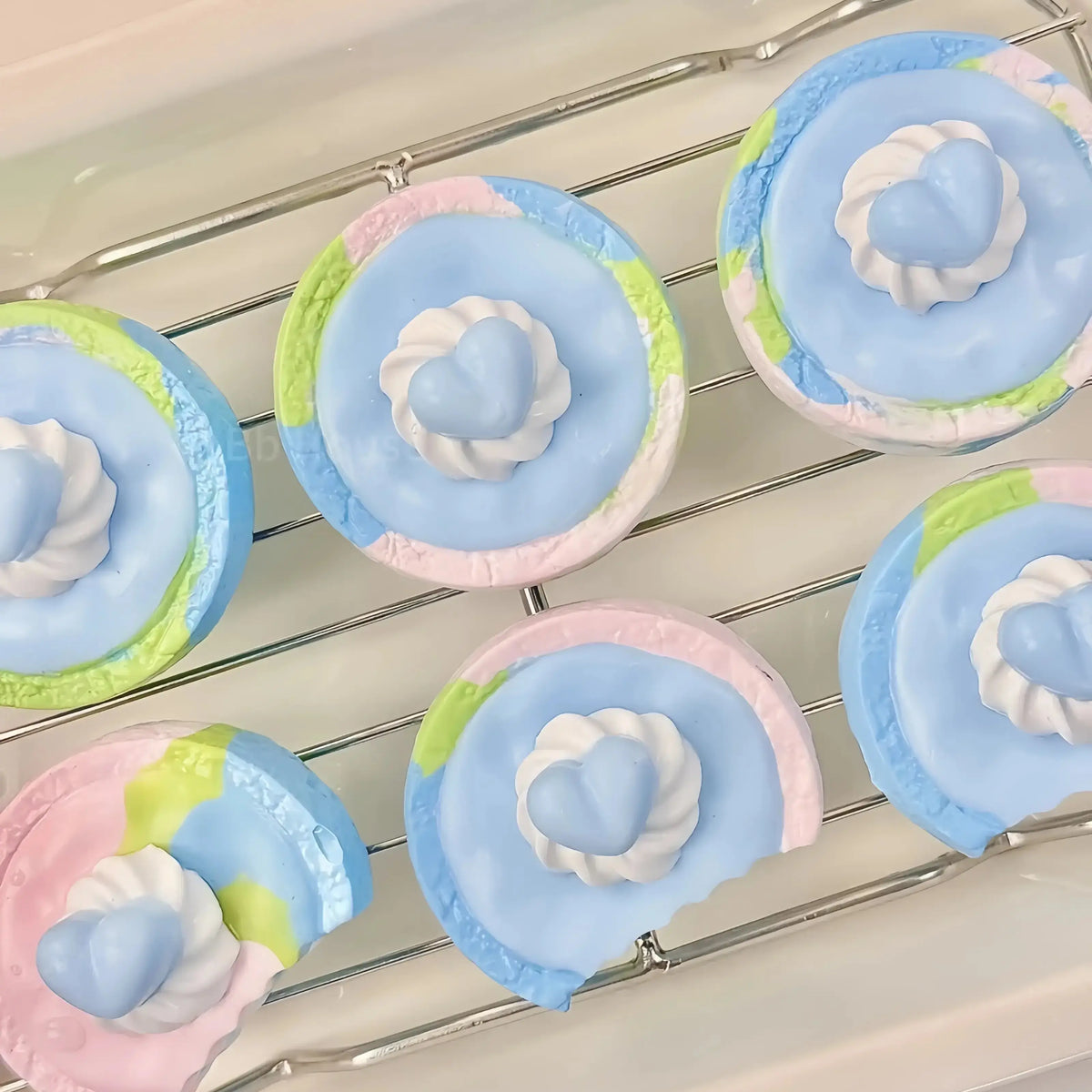 Monet's Garden Scone Squishy: Artistic Dessert Relief - lovesquishy