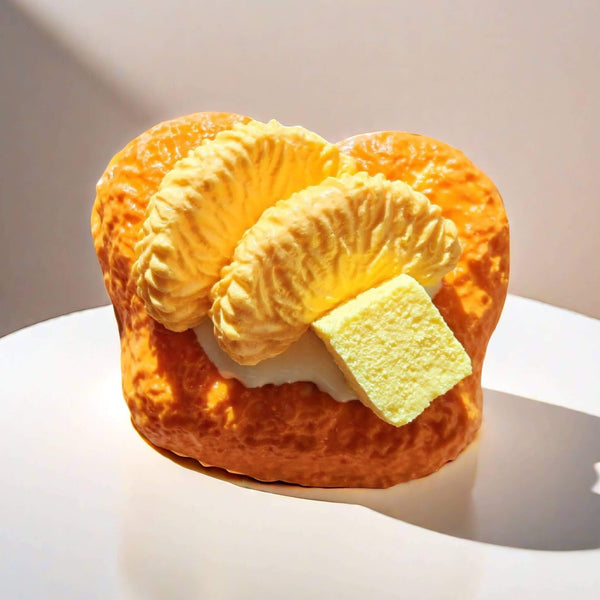 Orange Butt Toast Stress Relief Silicone Squishy Toy - lovesquishy