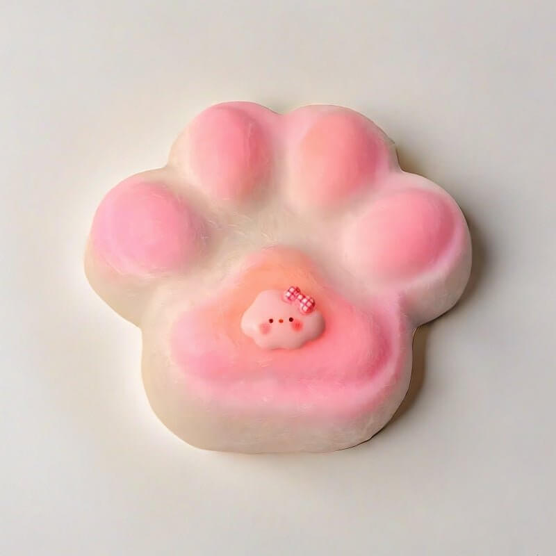 Pink Cat Paw Handcrafted Silicone Stress Relief Squishy Toy - lovesquishy