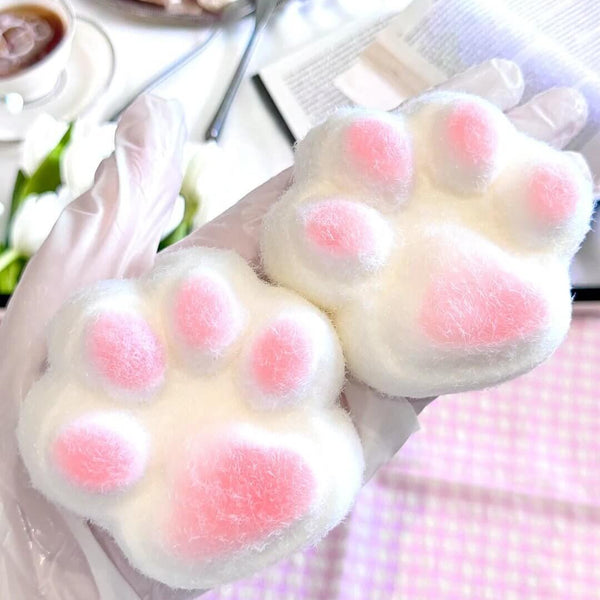 Pink Cat Paw Squishy: Handcrafted Silicone Stress Relief - lovesquishy