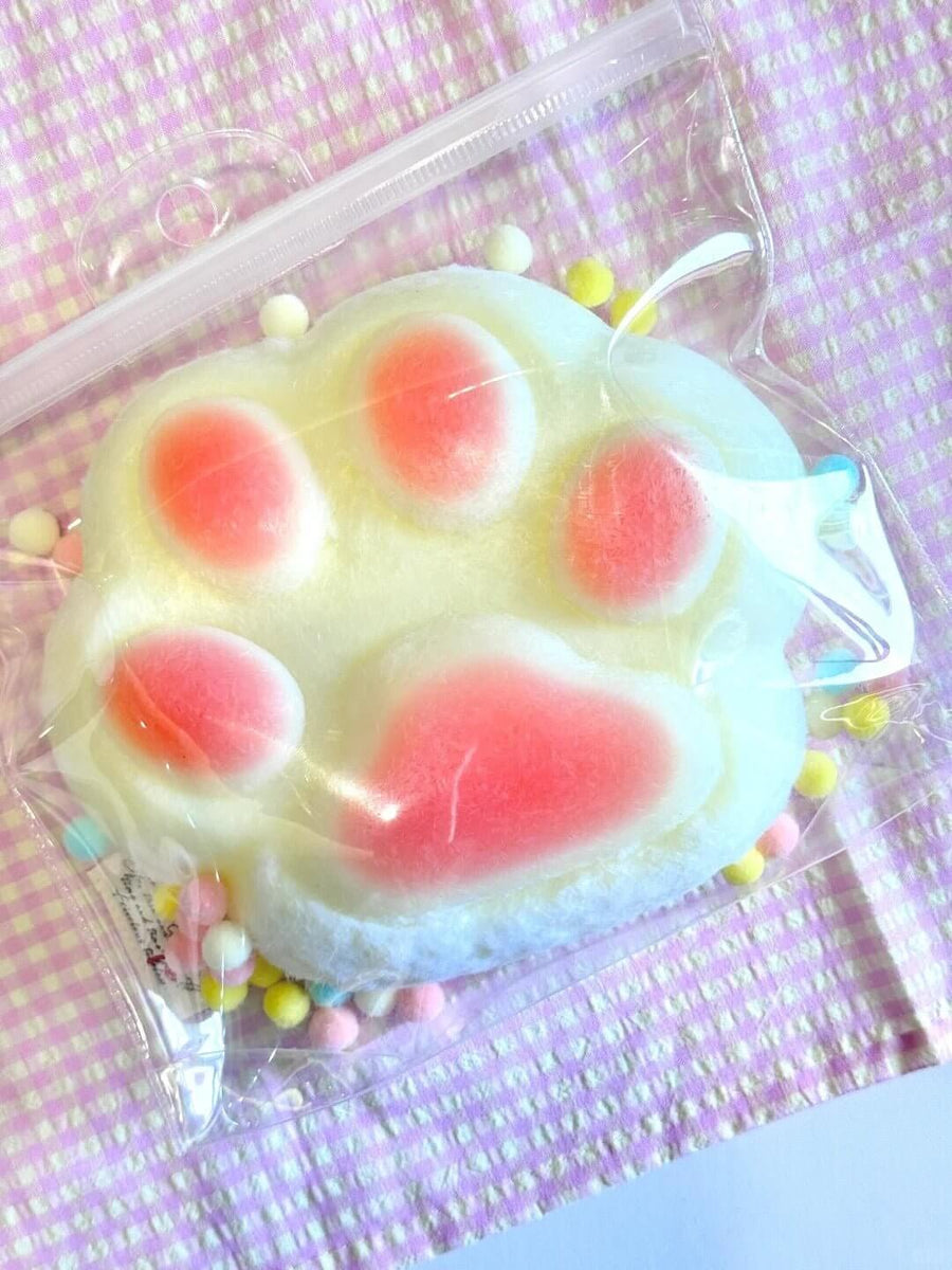 Pink Cat Paw Squishy: Handcrafted Silicone Stress Relief - lovesquishy