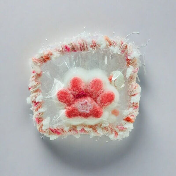 Plush Cat Paw Handcrafted Silicone Stress Relief Squishy Toy - lovesquishy