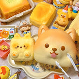 Shiba Inu Toast Squishy: Slow - Rising Dog Dessert - lovesquishy