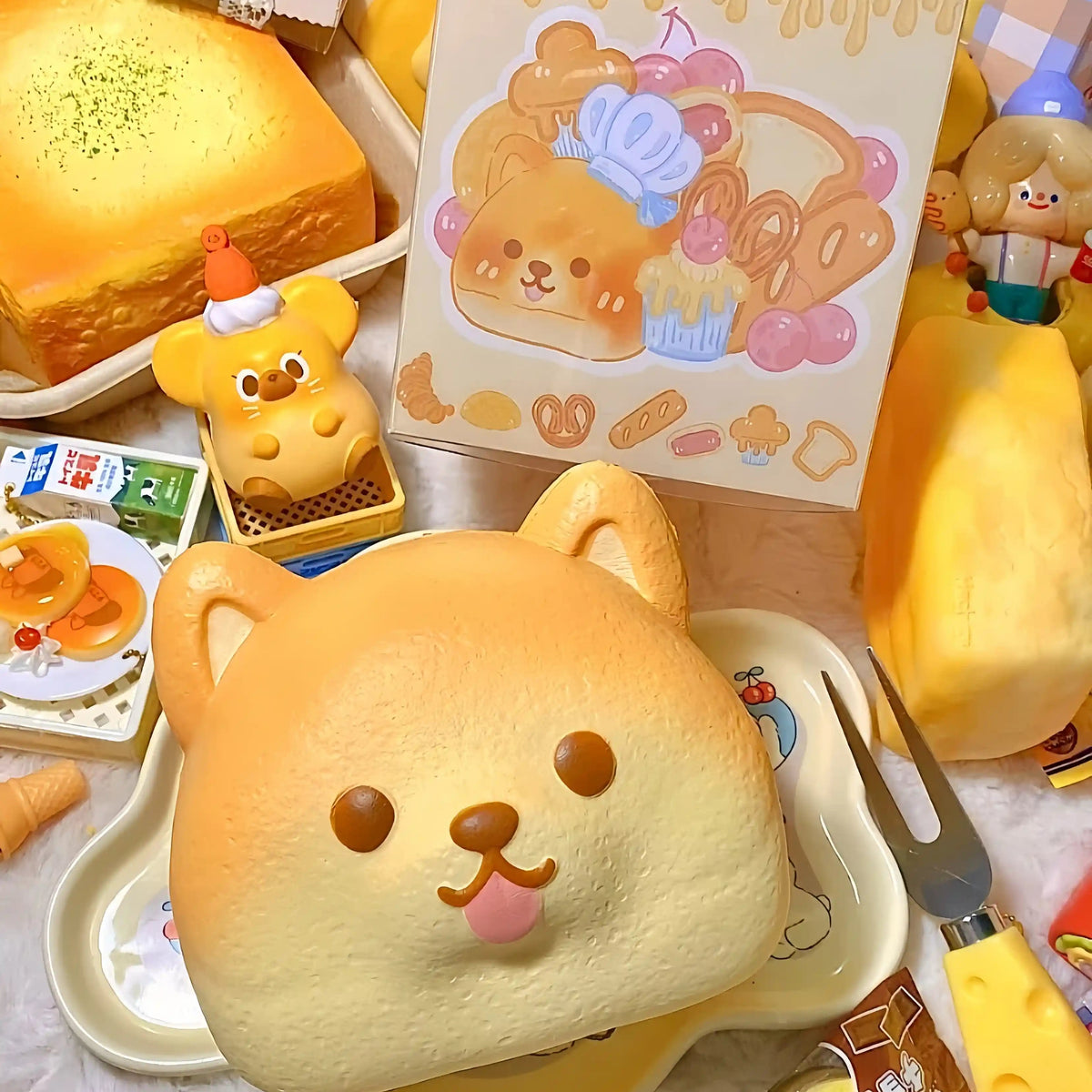 Shiba Inu Toast Squishy: Slow - Rising Dog Dessert - lovesquishy