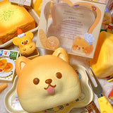 Shiba Inu Toast Squishy: Slow - Rising Dog Dessert - lovesquishy