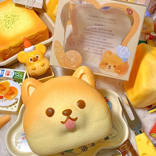 Shiba Inu Toast Squishy: Slow - Rising Dog Dessert - lovesquishy