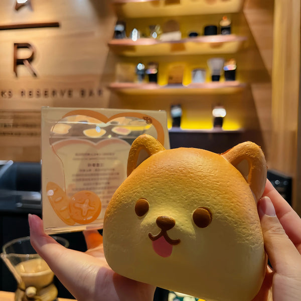 Shiba Inu Toast Squishy: Slow - Rising Dog Dessert - lovesquishy