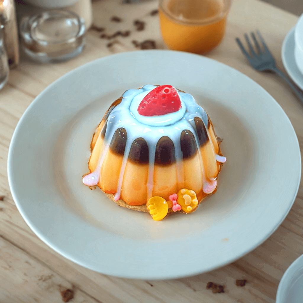 Strawberry Caramel Sauce Pudding Stress Relief Silicone Squishy Toy - lovesquishy