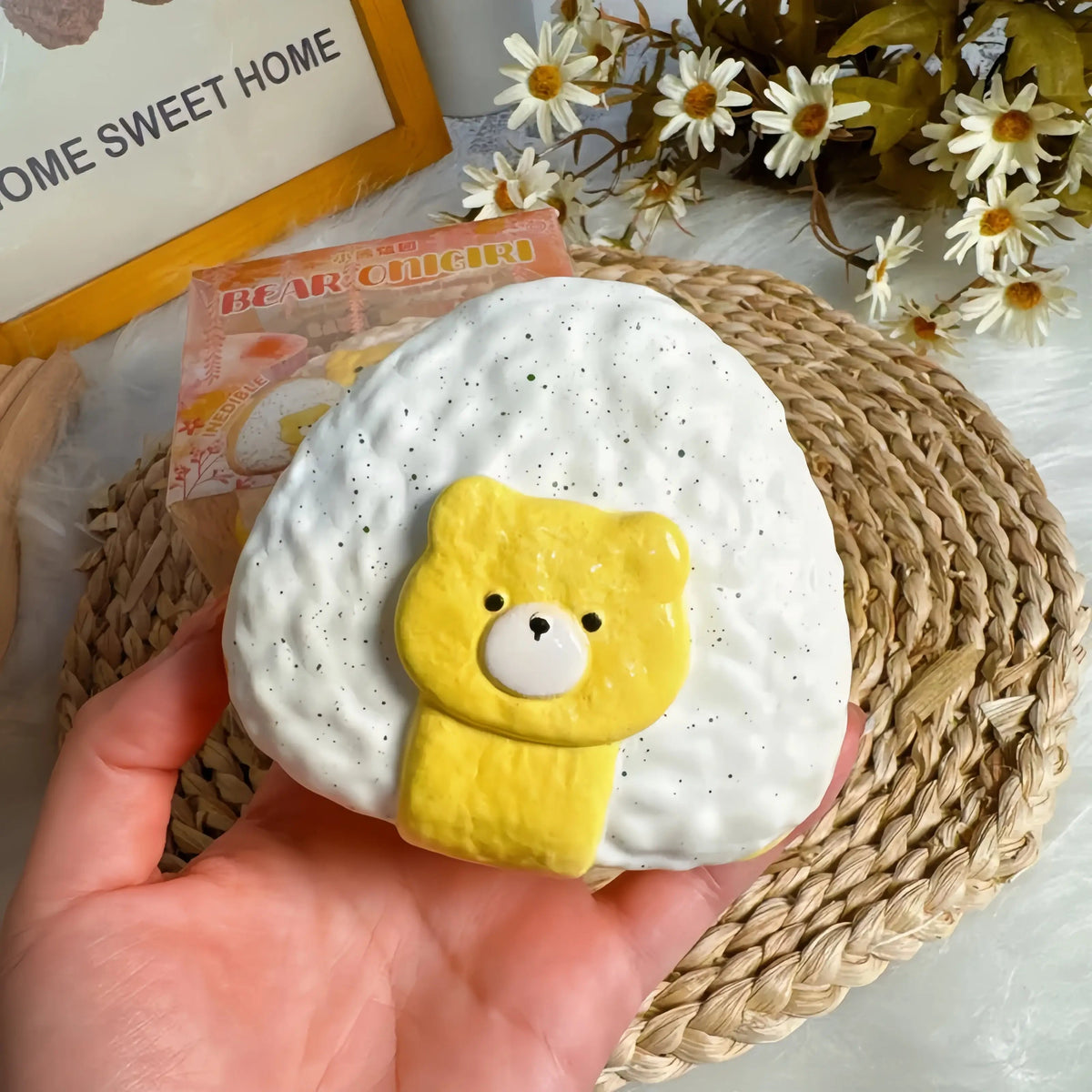 Teddy Bear Rice Ball Squishy: Slow - Rising Sweet Treat - lovesquishy