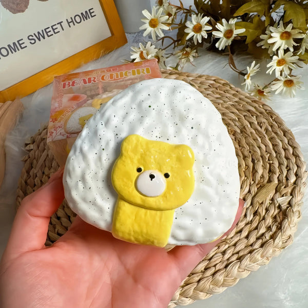 Teddy Bear Rice Ball Squishy: Slow - Rising Sweet Treat - lovesquishy