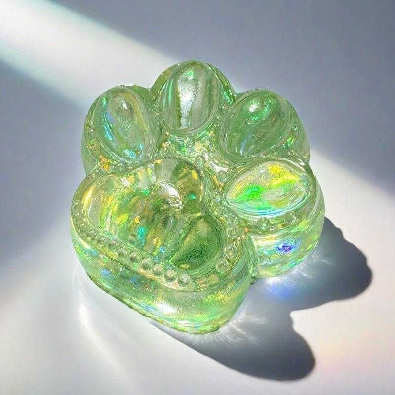 Transparent Dreamy Blue Cat Paw Handcrafted Silicone Stress Relief Squishy Toy - lovesquishy