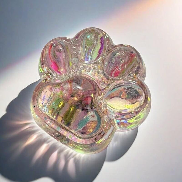 Transparent Dreamy Blue Cat Paw Handcrafted Silicone Stress Relief Squishy Toy - lovesquishy