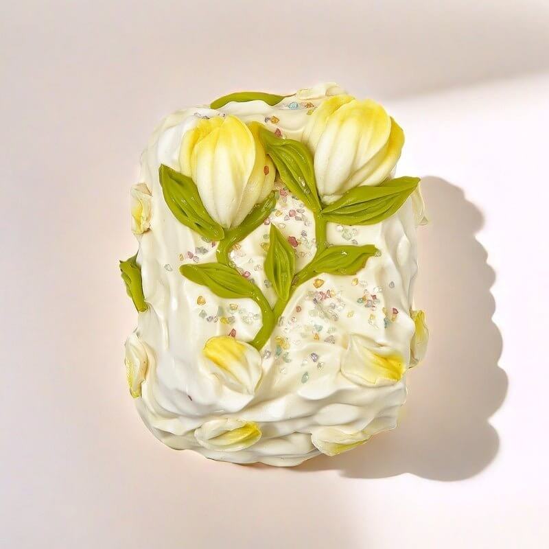 Tulip Milk Brick Handcrafted Silicone Stress Relief Squishy Toy - lovesquishy