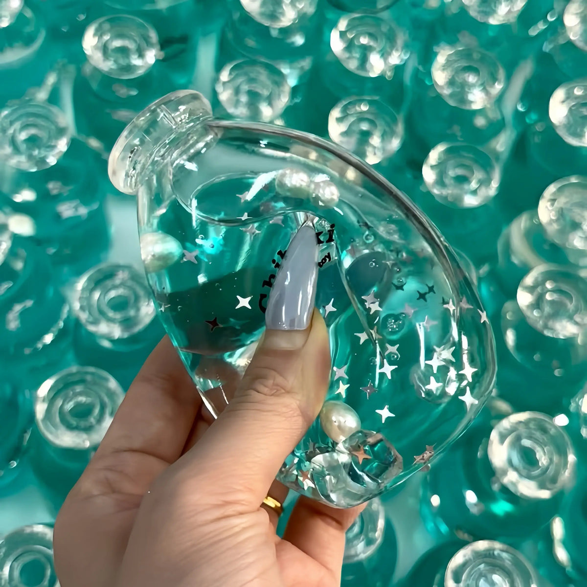 Layered Sand Bottle Squishy – Handmade Stress Relief Toy