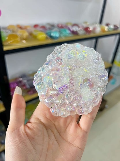 Aurora Shell Bubbly Pearls Squishy Ball - Handmade Ultra-Soft Stress Relief Toy