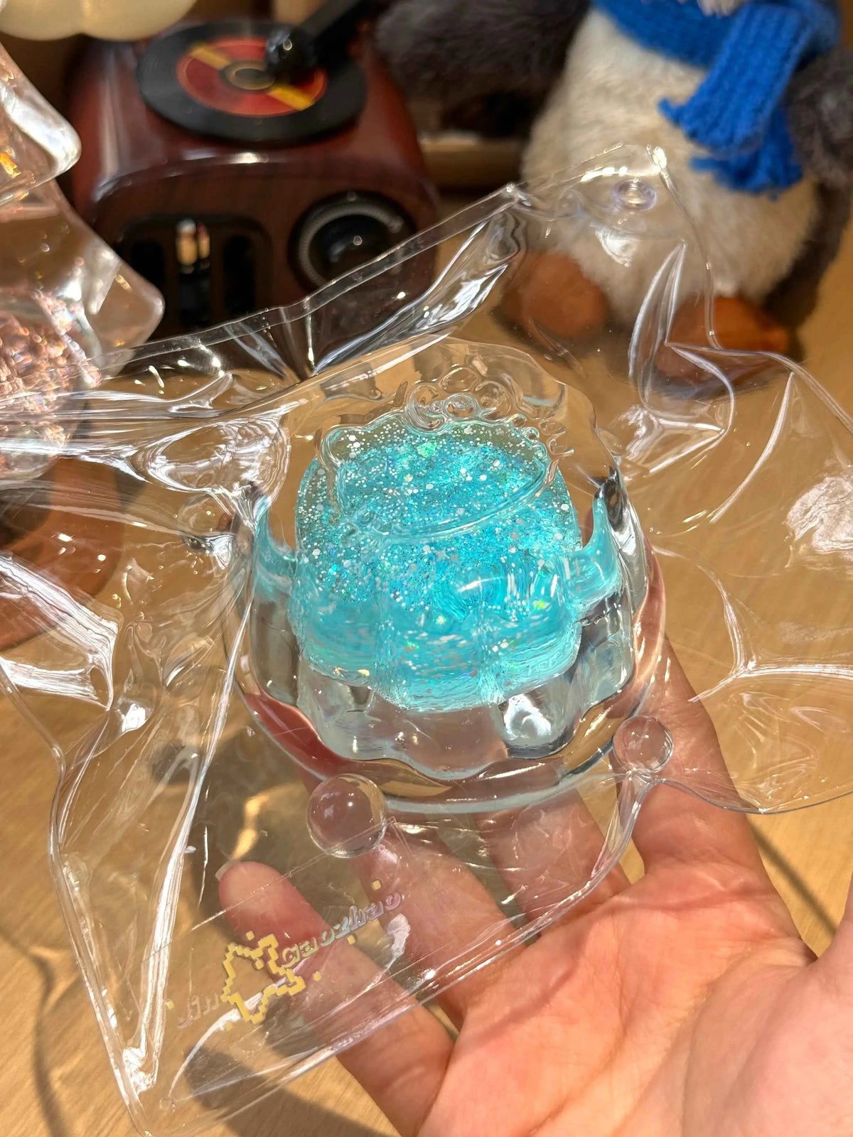 Flowing Sand Mega Pudding – Handmade Transparent Jelly Squishy Toy