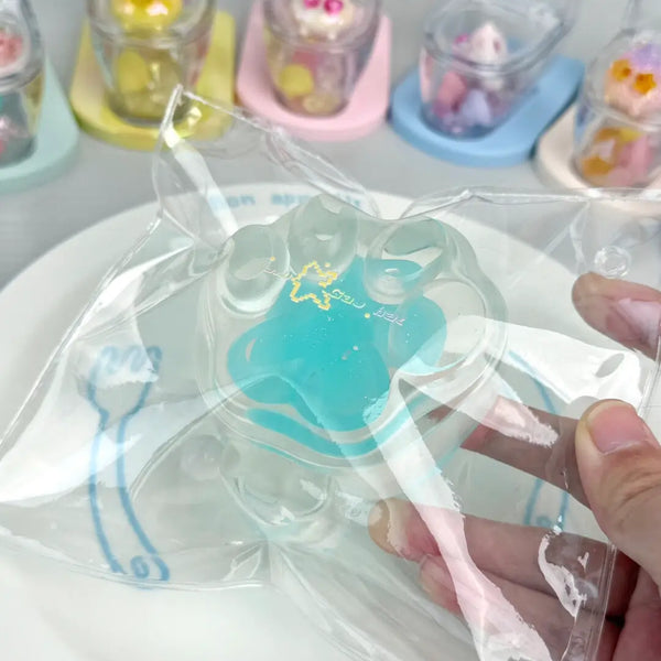 Dreamy Cat Paw Squishy: Transparent Silicone Stress Relief