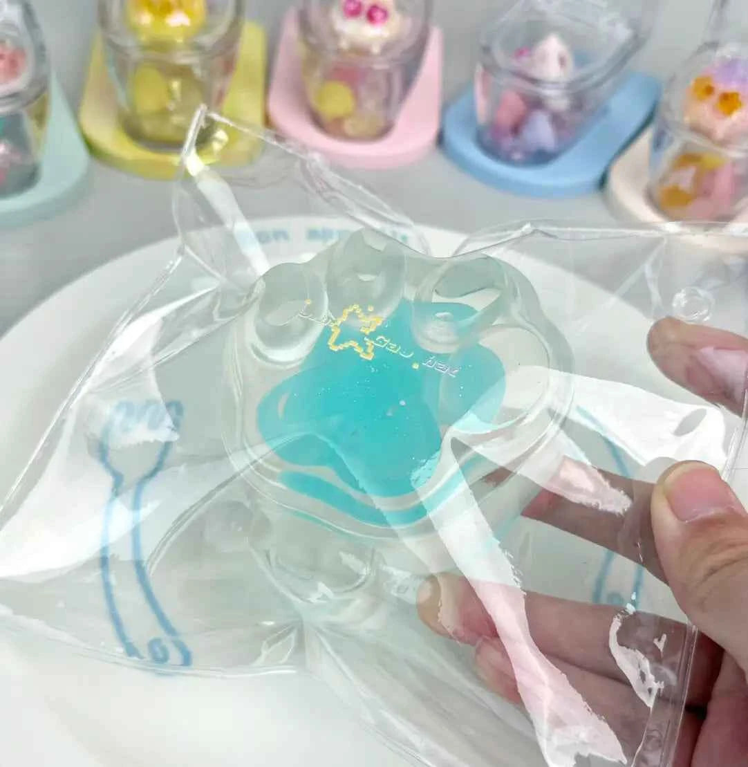Dreamy Cat Paw Squishy: Transparent Silicone Stress Relief