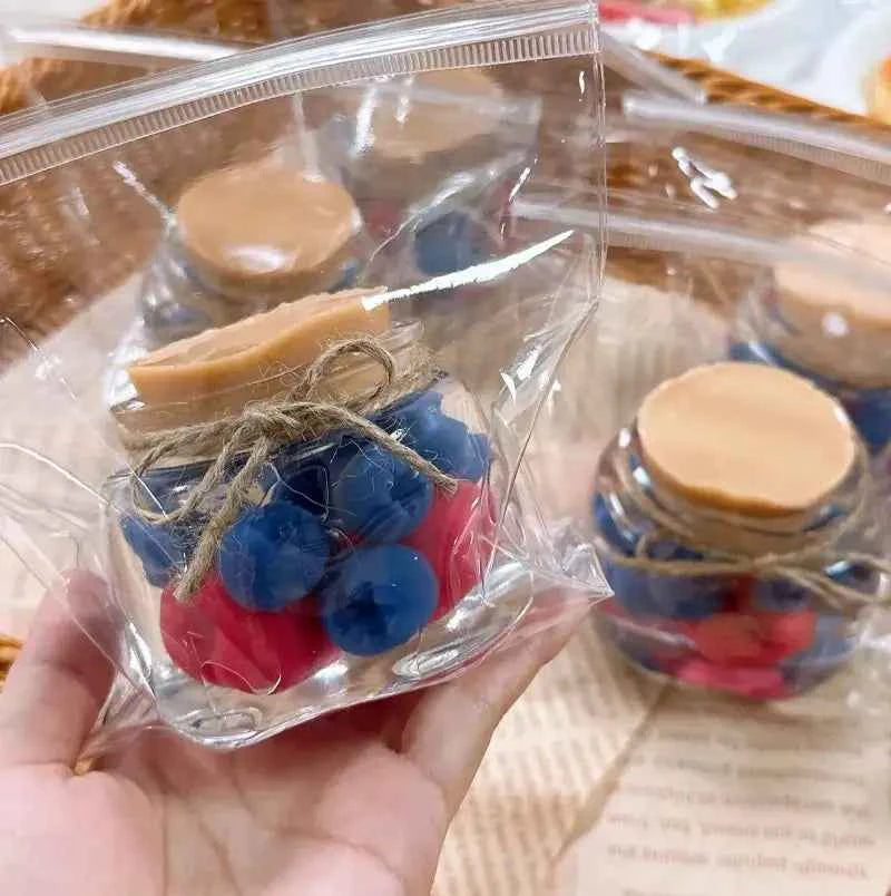 Handmade Silicone Food Squishy - Fruit Jars & Boba Tea Collection
