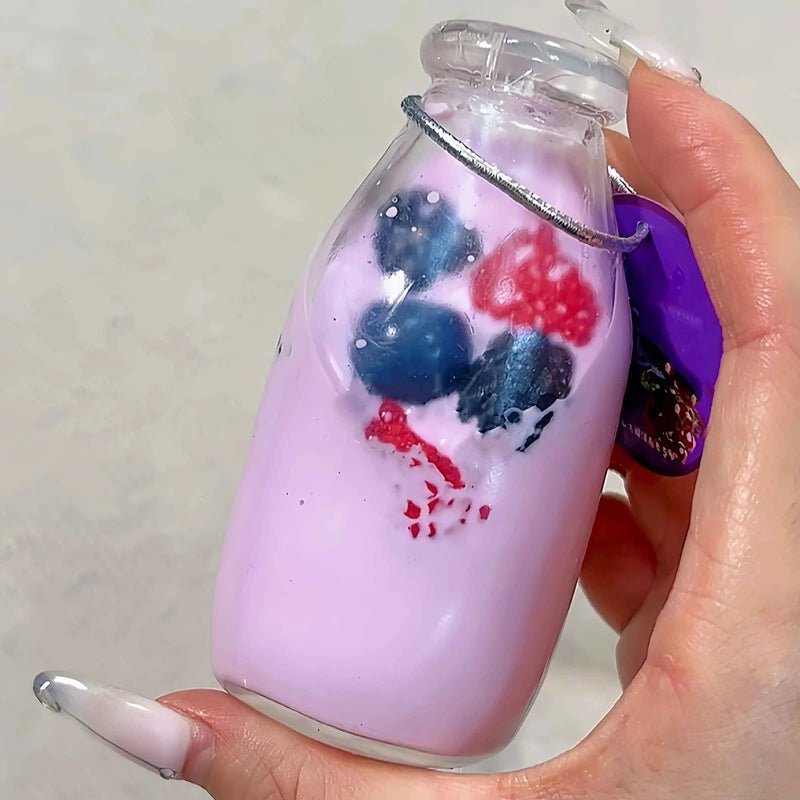 [CHIBOKI]Clear Bottle Squishy Ball – Handmade Stress Relief Desk Toy | Bubble Tea Bottle