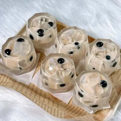 Handmade Silicone Food Squishy - Fruit Jars & Boba Tea Collection