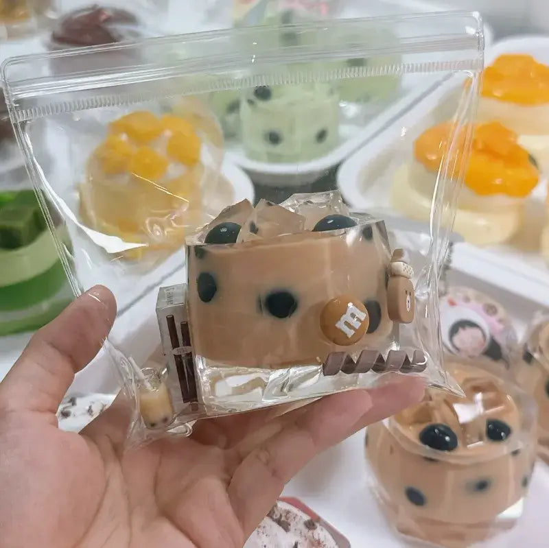 Handmade Silicone Food Squishy - Fruit Jars & Boba Tea Collection