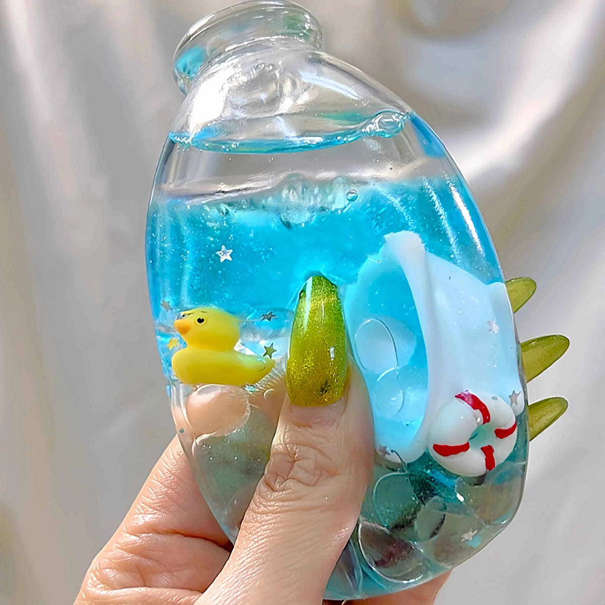 Clear Bottle Squishy Ball – Handmade Stress Relief Desk Toy | Soda Bottle