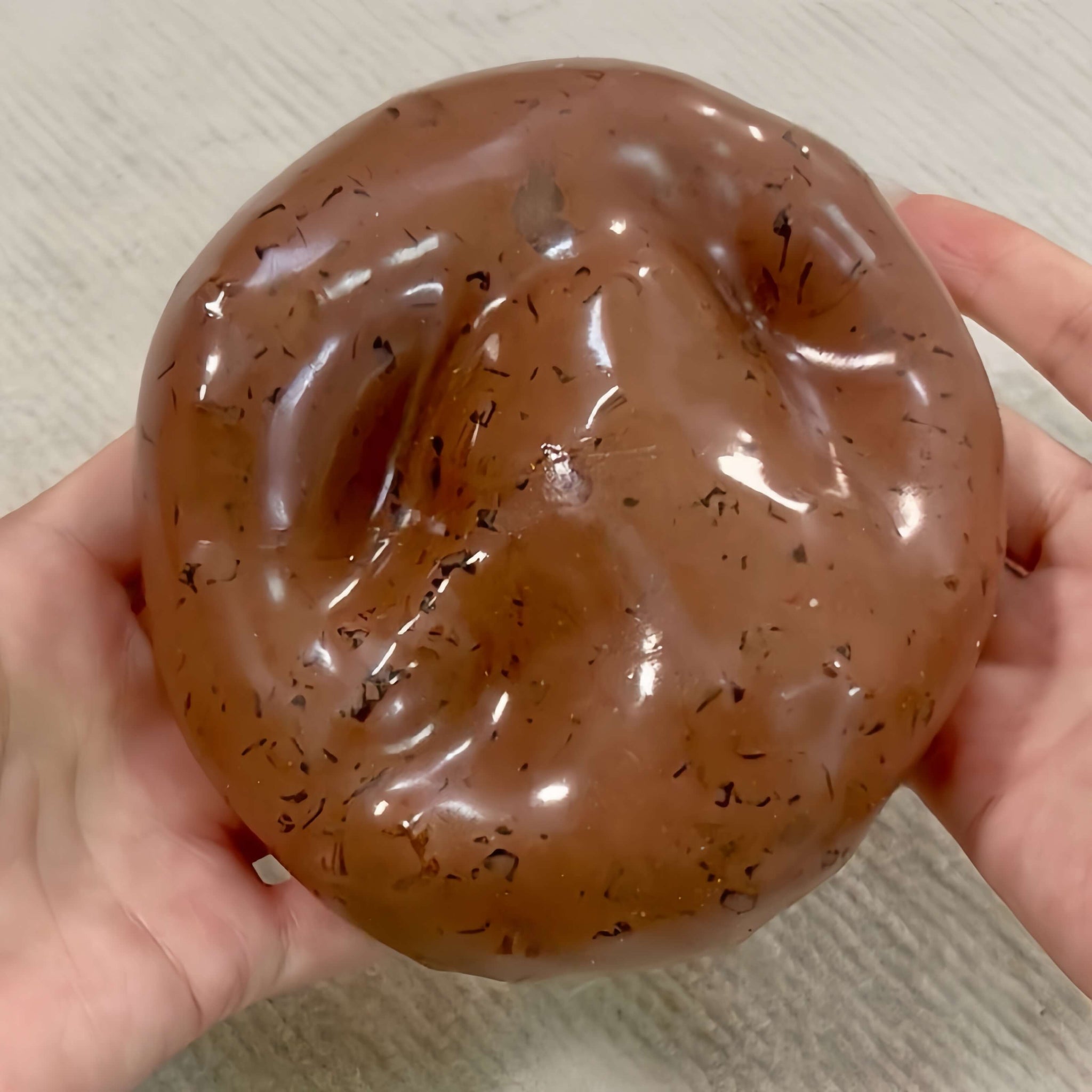 Jumbo building block chocolate crispy balls handmade stress relief squishy toy