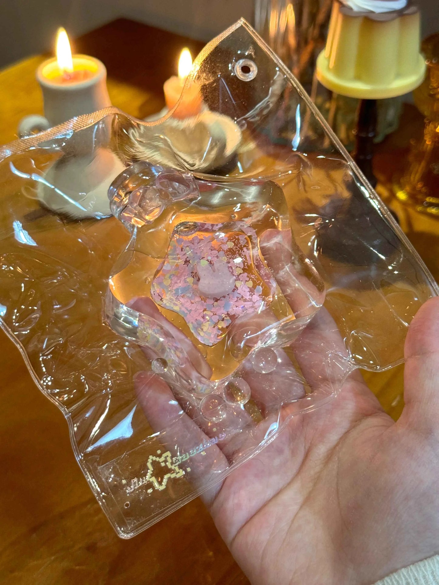Liquid Sand Star Bottle Squishy: Handcrafted Stress Relief