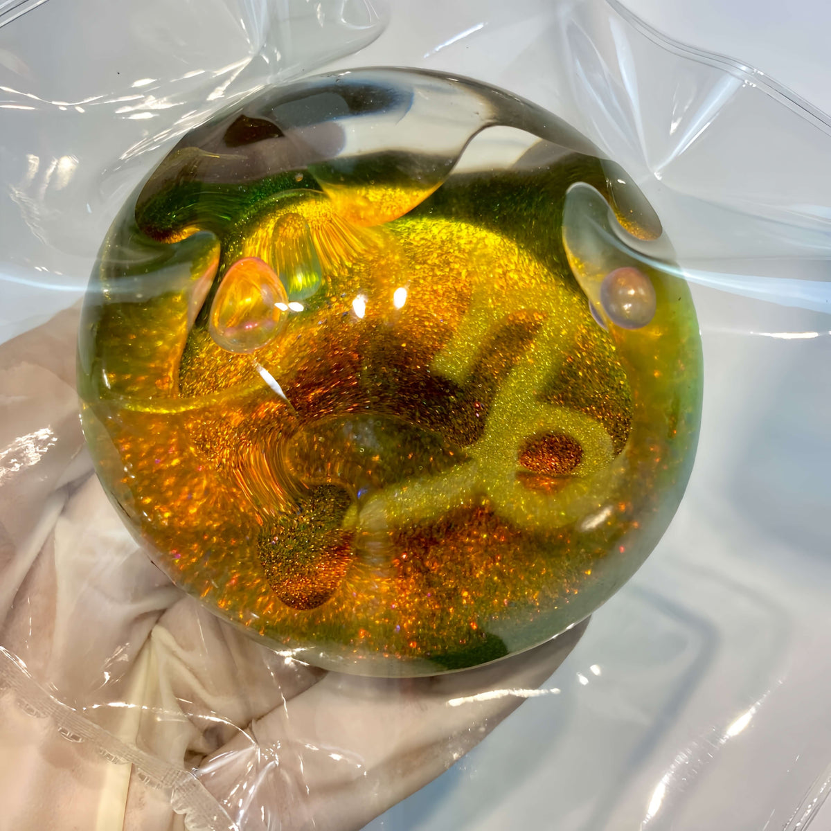 Clear silicone squishy with Capricorn zodiac galaxy design