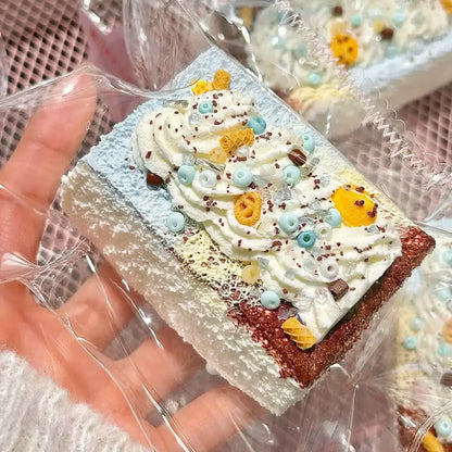 Japanese Dessert Thick Toast Bread Silicone Squishy Toy